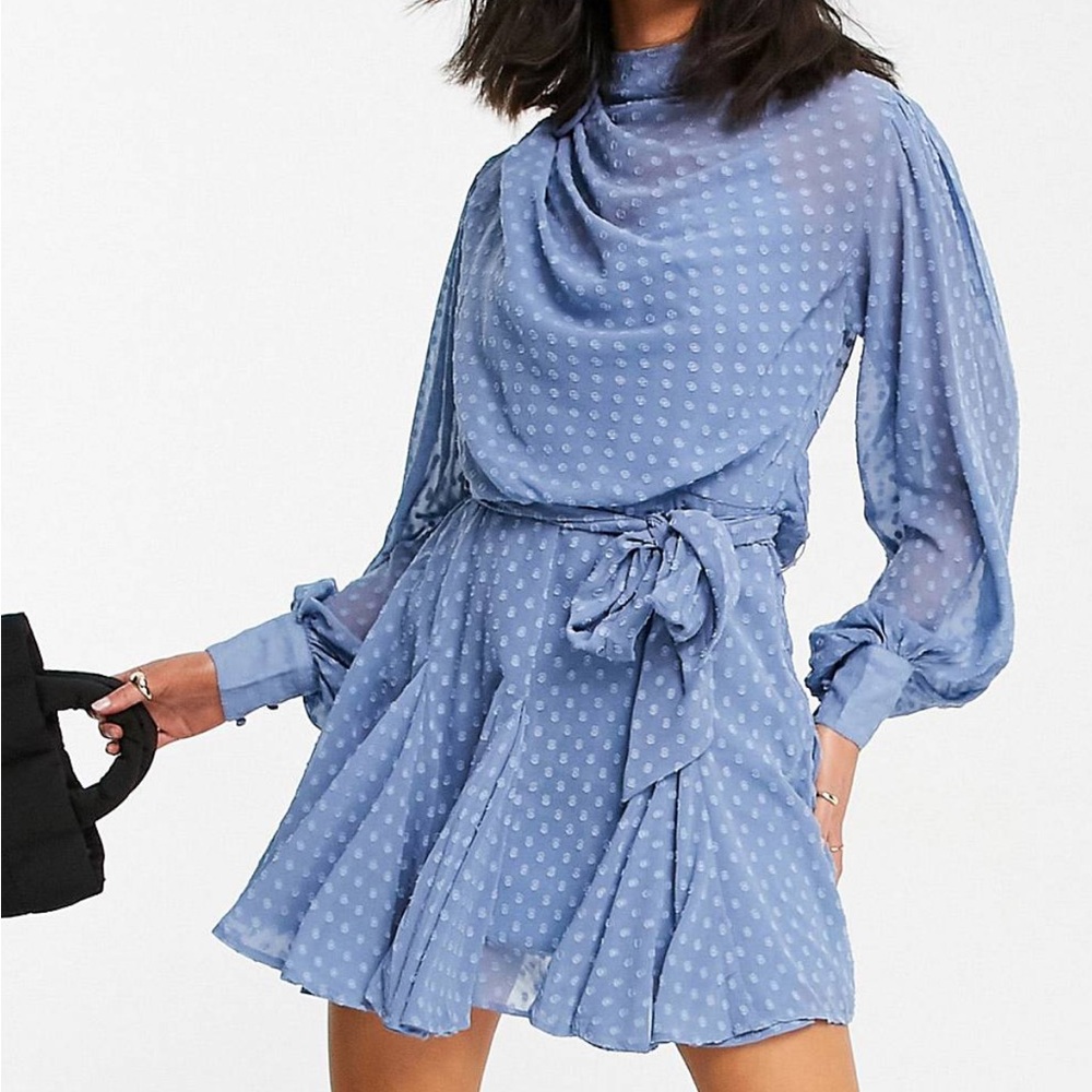 Blue mini dress
